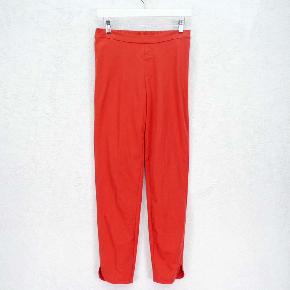 Isaac Mizrahi Live Orange Stretch Waist Pants -4 28 / 27- Mid Rise Cotton Rayon